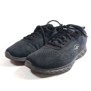 Skechers Mens Size 9 Black Sneakers Breathable Mesh